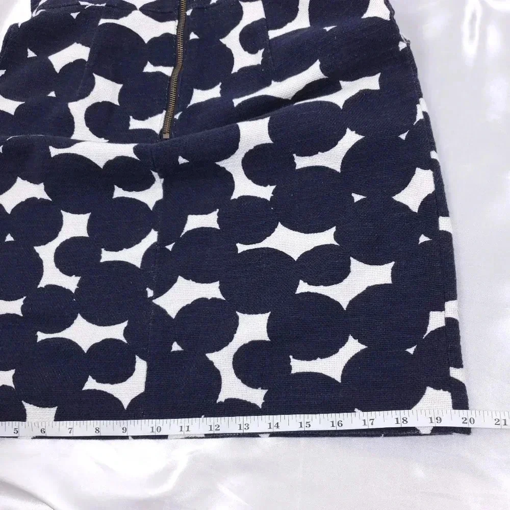 Loft Shift Dress Women's Size 6P Sleeveless Blue & White w/Pockets - Picture 12 of 13